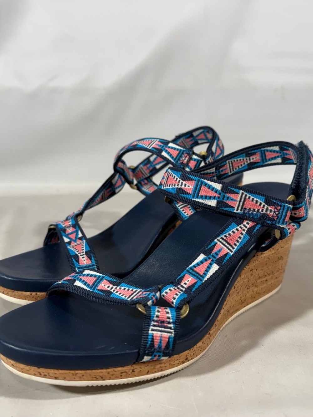 Teva Sandal Arabelle Universal Open Toe Platform Wedge Mosaic Cork Woman’s Sz 8
